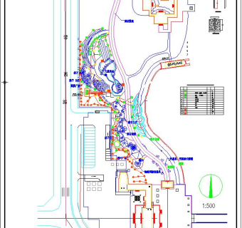 社区公园景观设计施工图,cad建筑图纸免费下载