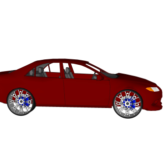 现代汽车免费su模型，现代汽车sketchup模型下载，汽车su素材