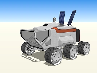 现代<em>火星</em>登陆车草图大师模型，登陆车sketchup模型