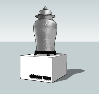 现代装饰花瓶草图大师模型，花瓶sketchup模型下载