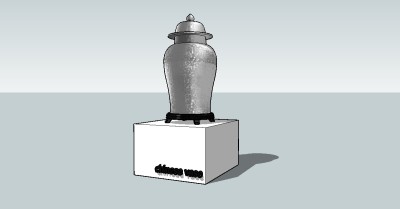现代装饰花瓶草图大师模型，花瓶sketchup模型下载