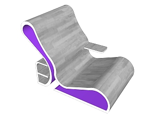现代<em>躺椅</em>草图大师模型，椅子su模型下载