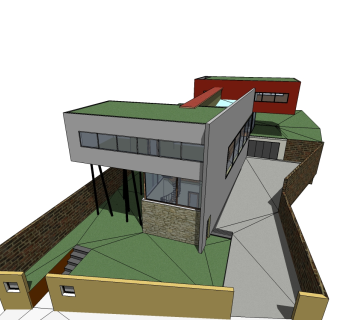 库哈斯巴黎艾瓦别墅草图大师模型下载、巴黎艾瓦别墅su模型下载