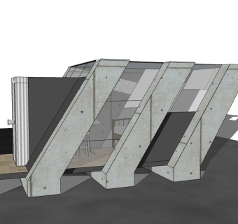 路德维希·密斯·凡·德·罗 别墅居住作品草图大师模型下载