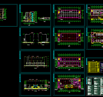 食堂设计施工图纸，食堂CAD施工图纸下载