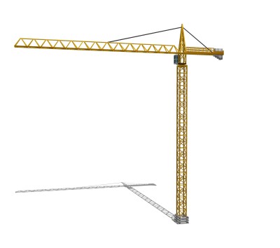 现代大型工用塔吊起重机sketchup模型，工业器材草图大师模型下载