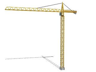 现代大型工用塔吊起重机sketchup模型，工业器材草图大师模型下载