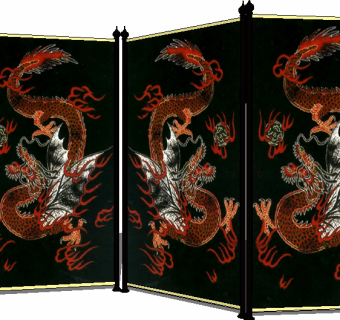 中式格栅屏风草图大师模型，格栅sketchup模型下载