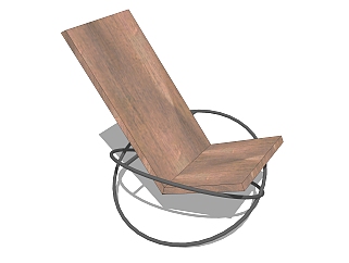 现代摇椅草图大师模型，椅子su模型下载