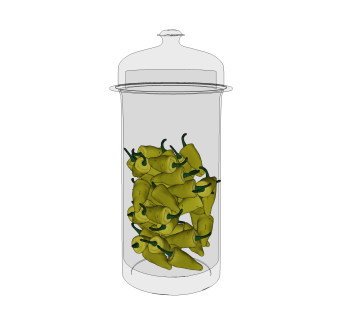 现代泡椒sketchup模型，食品草图大师模型下载