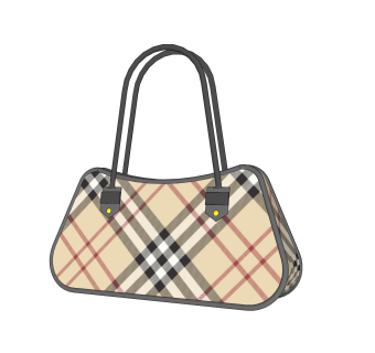 现代方格手提包草图大师模型,服装店衣架su模型下载