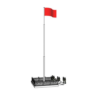 现代升旗台SU模型下载，升旗台skb模型分享