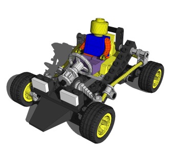 现代乐高玩具车草图大师模型，玩具su模型下载