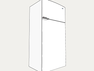 冰箱SU模型， 大冰箱大师模型