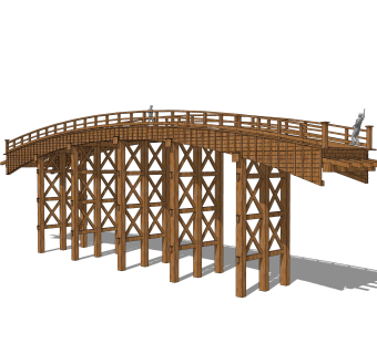 现代桥梁草图大师模型下载，sketchup桥梁su模型分享
