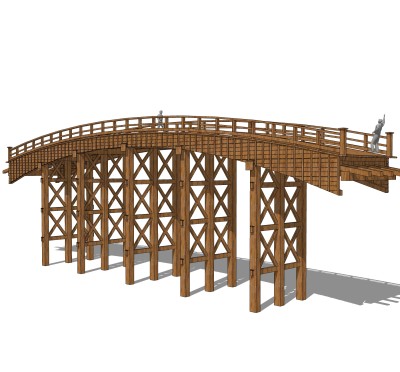 现代桥梁草图大师模型下载，sketchup桥梁su模型分享