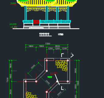 园林古建亭子CAD图纸，亭子CAD建筑图纸下载