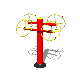 现代户外健身器材草图大师模型，户外健身器材sketchup模型下载