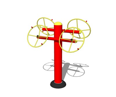 现代户外健身器材草图大师模型，户外健身器材sketchup模型下载