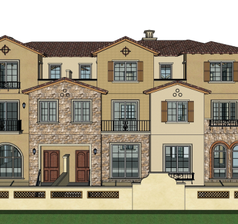 欧式别墅su模型下载、欧式别墅草图大师模型下载