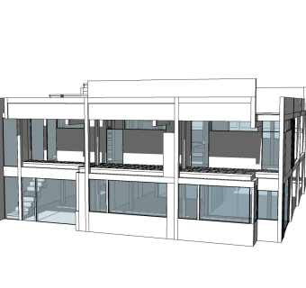 彼得艾森曼住宅草图大师模型下载、彼得·艾森曼住宅su模型下载