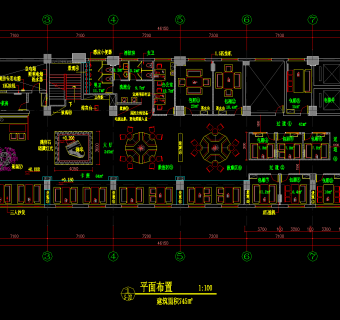 咖啡厅装修CAD图纸，CAD平面布置图