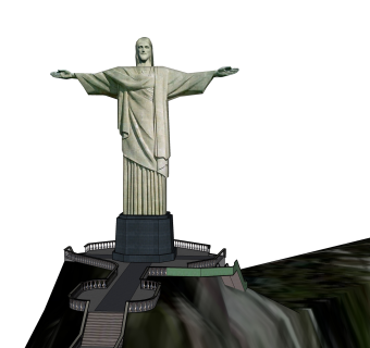 耶稣基督雕塑su模型,摆件草图大师模型下载