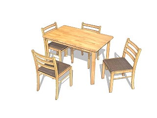 <em>北欧</em>餐桌<em>椅</em>sketchup模型，餐桌<em>椅</em>草图大师模型下载