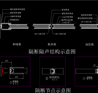 超级全隔断结构CAD图库，全断结构CAD图纸下载