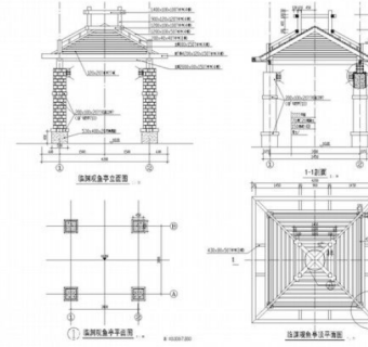 园林景亭施工详图