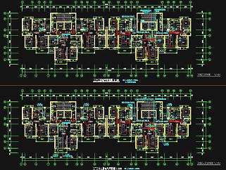 33层高层住宅电气CAD施工图，高层住宅电气建筑设计图纸下载