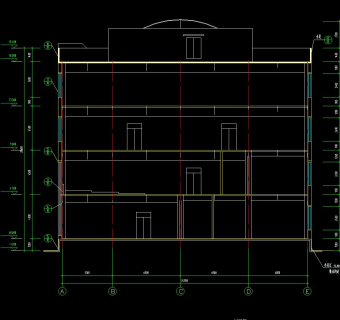 某学校图书馆建筑图，学校图书馆cad建筑图纸下载