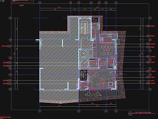 深圳汉京半山公馆复式样板间施工图，样板间CAD设计图纸下载