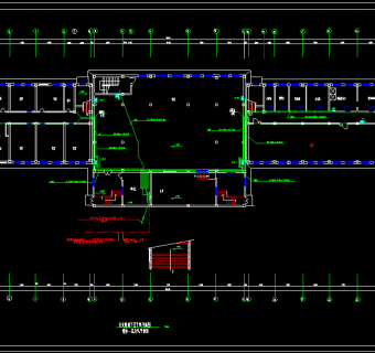 方丈殿建筑cad竣工图，寺庙cad施工图下载