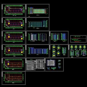 多层厂区办公楼建筑施工图，办公楼CAD建筑图纸下载