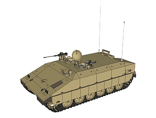 以色列雌虎<em>重型</em>装甲车草图大师模型，装甲车SU模型下载