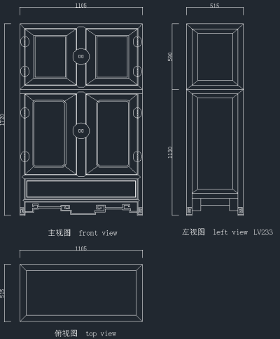 原创柜格类全套详细的CAD图库，柜格类CAD施工图纸下载