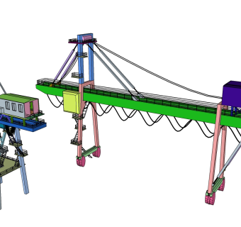 现代塔吊草图大师模型，塔吊sketchup模型下载