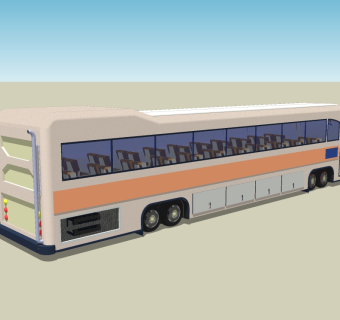 现代大巴车草图大师模型，大巴车sketchup模型