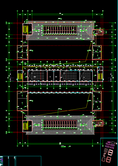 中学校园建筑施工图，校园CAD施工图纸下载