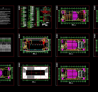 某礼堂全套电气施工图CAD图纸
