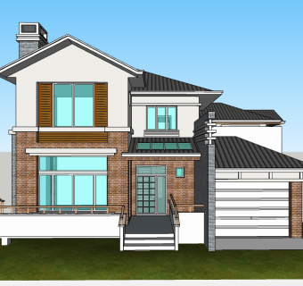 现代别墅草图大师模型下载，别墅sketchup模型分享