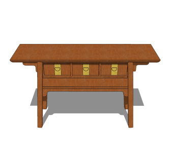  中式案台草图大师模型，案台sketchup模型下载
