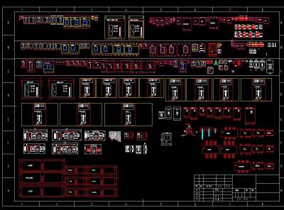 低压电气元件图库施工图CAD图纸