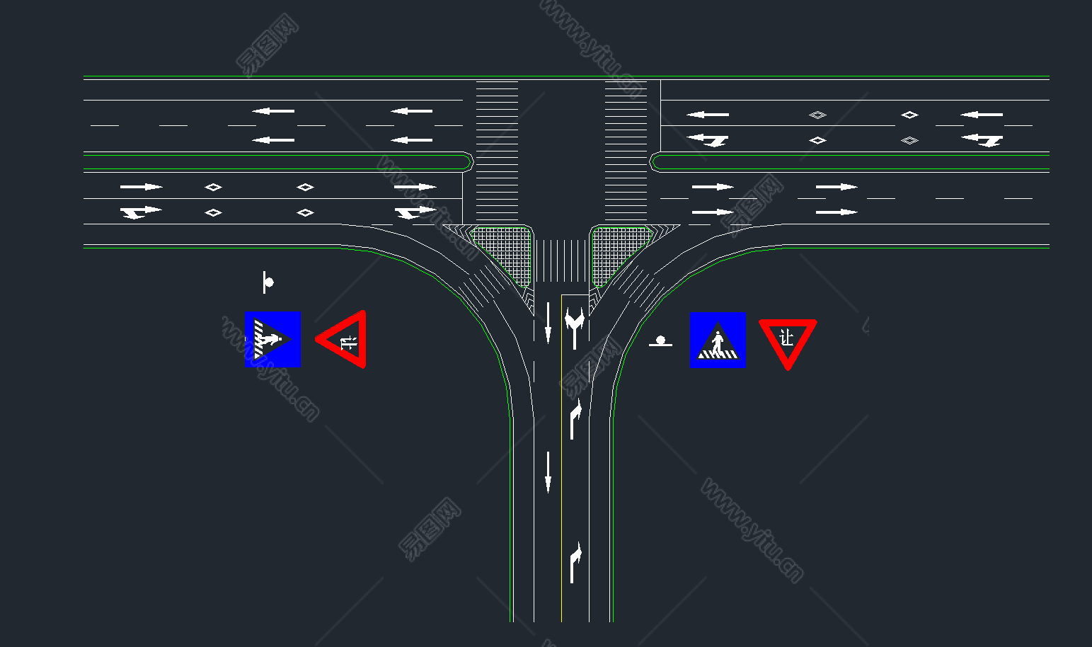 岔路口道路交通标志矢量图白色背景标签隔离. Eps10 向量例证 - 插画 包括有 标签, 符号: 271425749