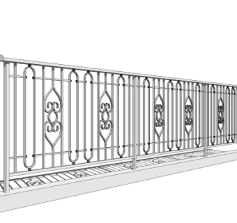 精品栏杆草图大师模型库下载