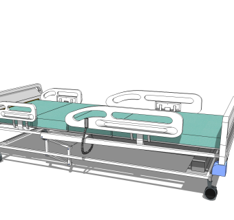 病床草图大师模型，病床sketchup模型，病床su素材下载