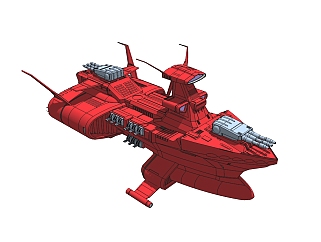 现代<em>星际战舰</em>sketchup模型，<em>星际战舰</em>草图大师模型下载