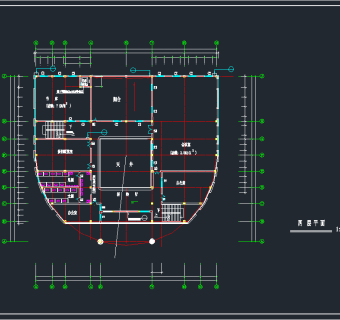 城建图书馆设计CAD施工图，办公空间CAD施工图纸下载