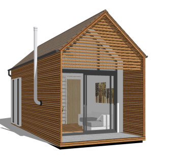 现代小木屋草图大师模型，小木屋sketchup模型免费下载